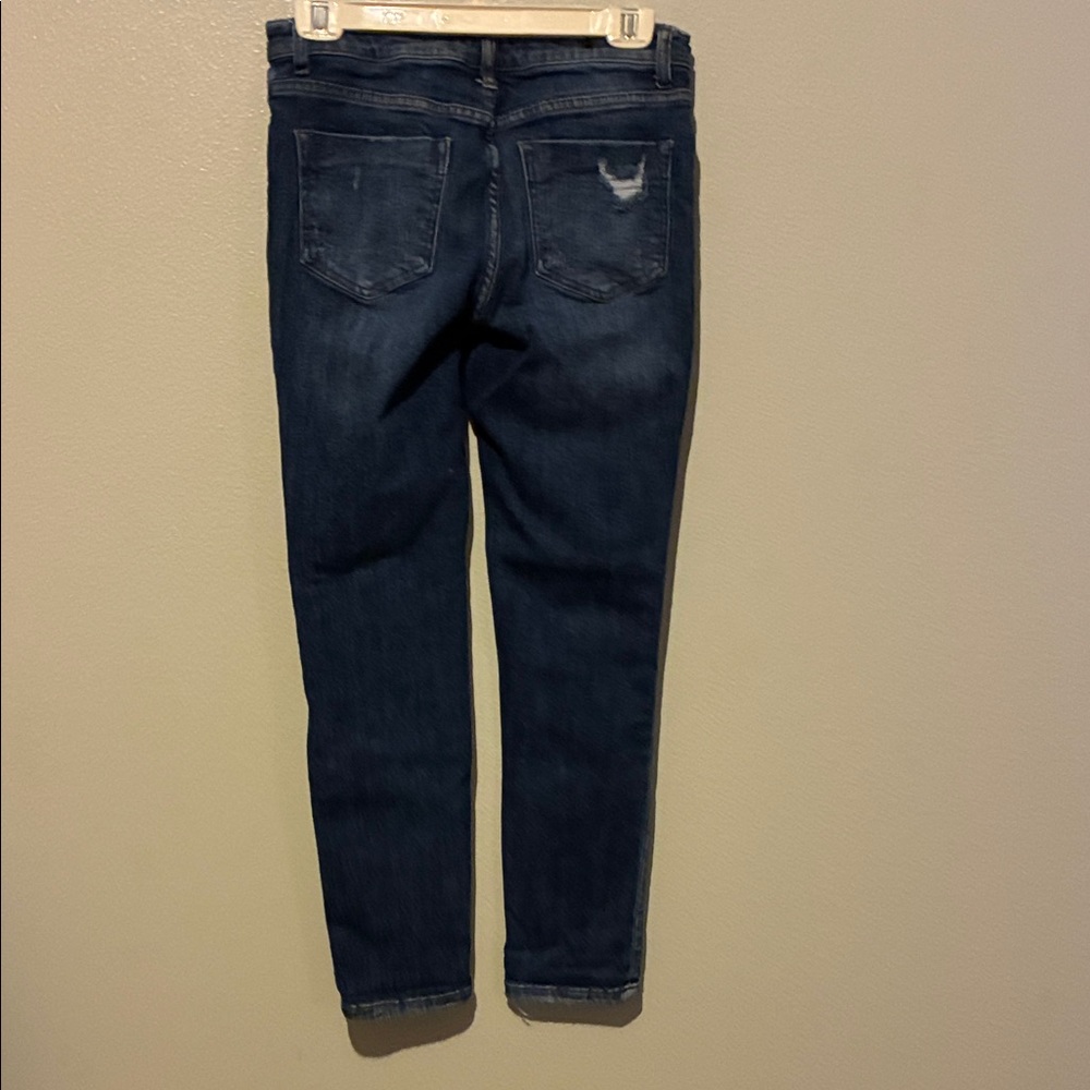 Stylish Risen Button Fly Blue Distressed Women Je… - image 5